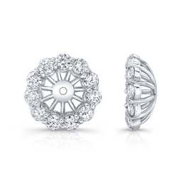 Modern Style Diamond Halo Earring Jackets