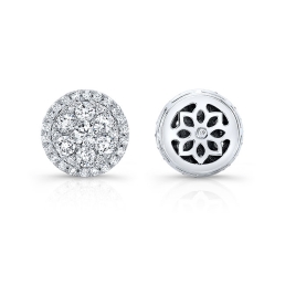 Modern Style Diamond Halo Earring